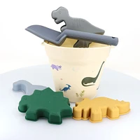 Ensemble Seau et Jouets de Plage en Silicone - Dinosaures