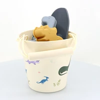 Ensemble Seau et Jouets de Plage en Silicone - Dinosaures
