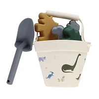 Ensemble Seau et Jouets de Plage en Silicone - Dinosaures