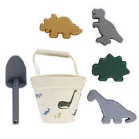 Ensemble Seau et Jouets de Plage en Silicone - Dinosaures