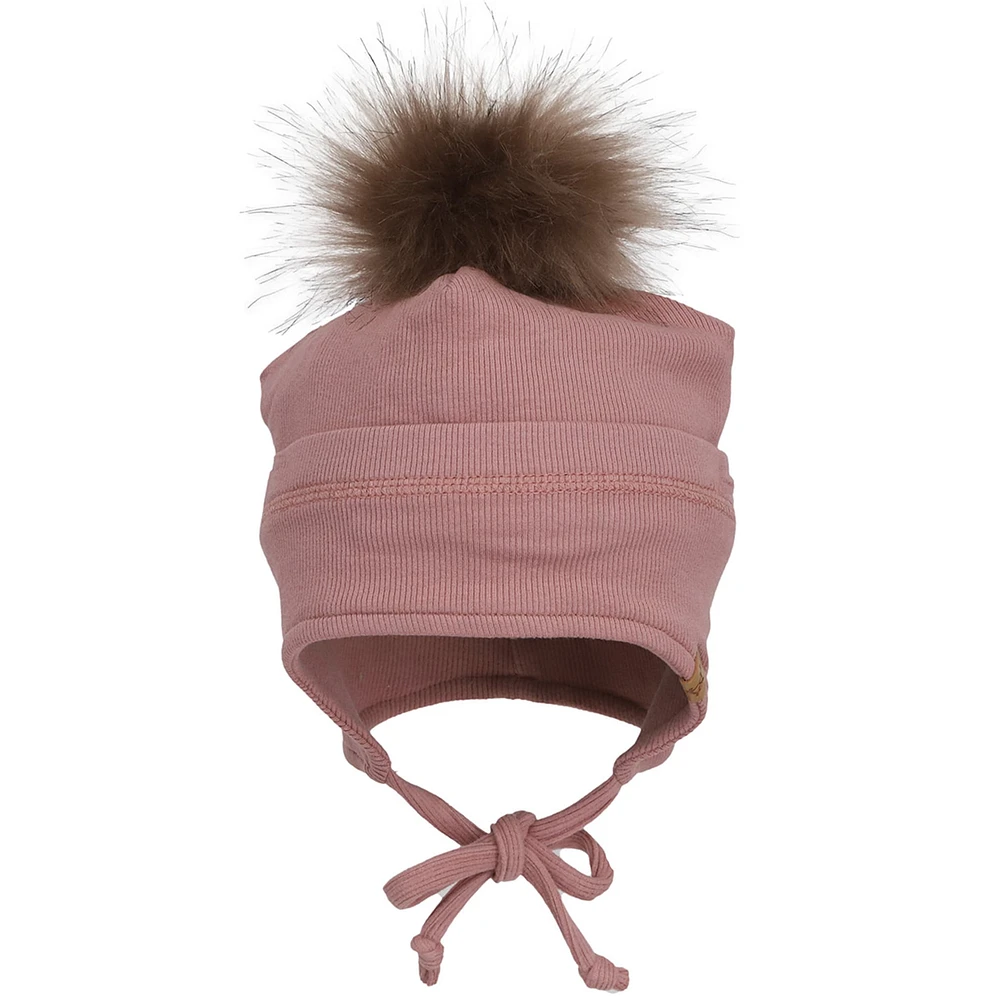 Pompom Rib Hat 3-18m