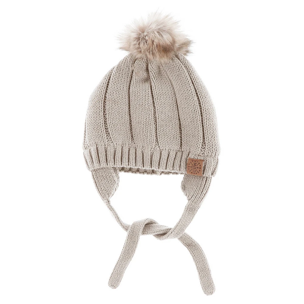 Knit Pompom Beanie 0-18m