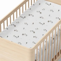 Crib Fitted Sheet - Lambs (Laura Lémerveil Exclusive)