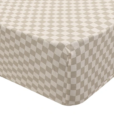 Crib Fitted Sheet - Plaid