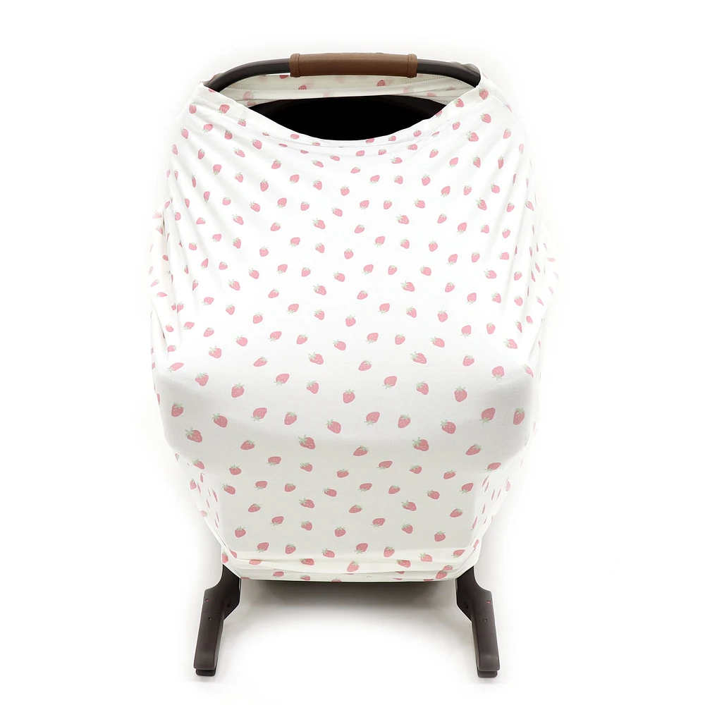 Housse 3-en-1 Siège d'Auto et Foulard d'Allaitement - Fraises