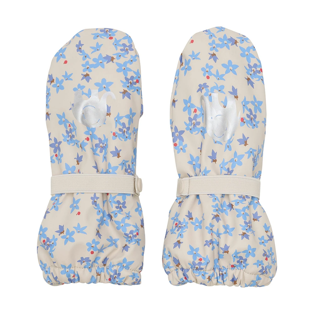 Mitaine PU Floral 1-8ans