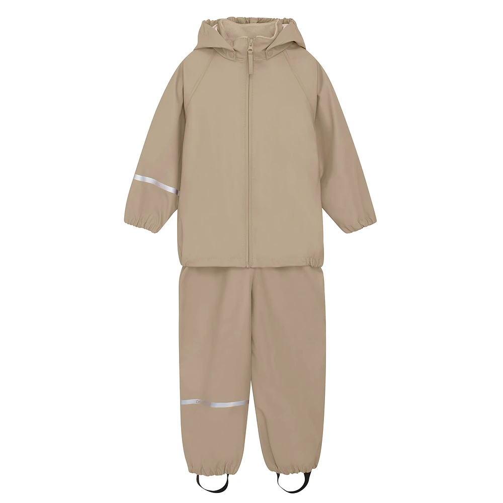 Solid PU Rainwear Set 2-4y
