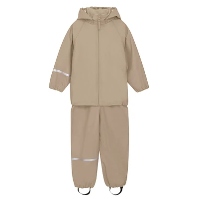 Solid PU Rainwear Set 2-4y