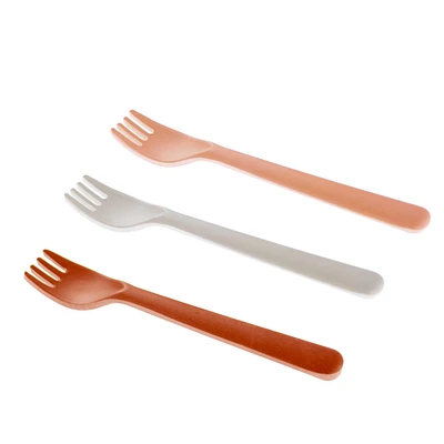 Fourchette en Bambou Paquet de 3 - Fog/Rye/Brick