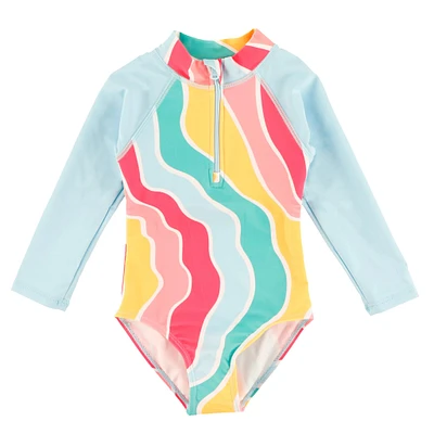 Maillot UV Vague Colorée 2-12ans