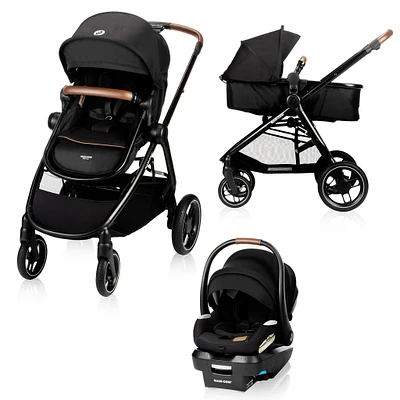 Zelia Luxe 5-in-1 Modular Travel System - Basalt Black