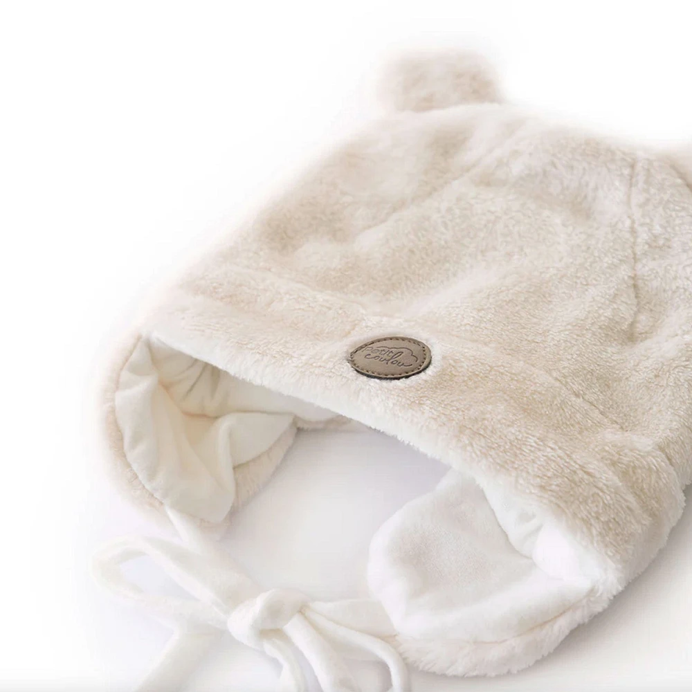 Teddy bear gift box for baby (4 accessories) - Cream 0-6M