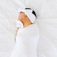 Knit Headband 0-4months - White Dove