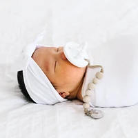 Knit Headband 0-4months - White Dove
