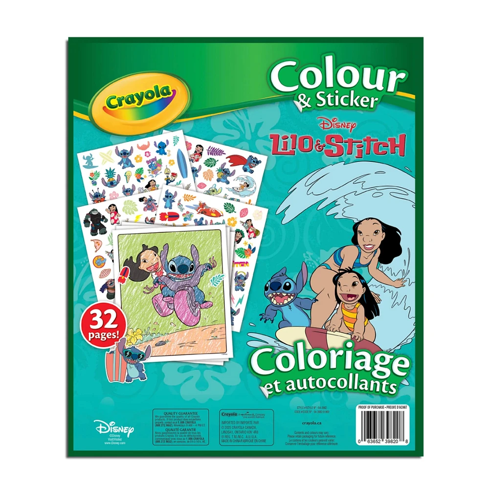 Coloriage Et Autocollants Lilo et Stitch