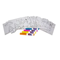 Ensemble  de Puzzles Réutilisables Crayola Colorie et Efface de Bluey