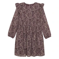 Dobby Flower Dress 7-14y