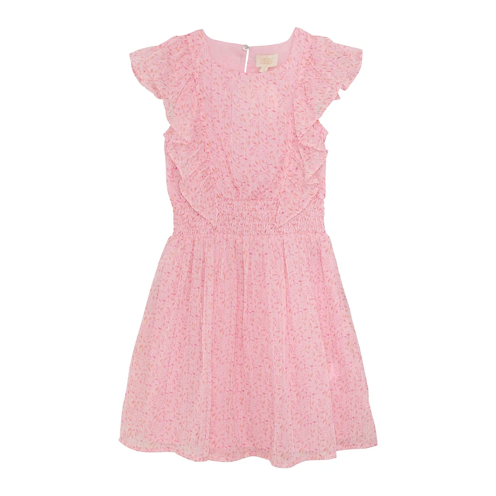 Robe Lurex Fleurs 7-14ans