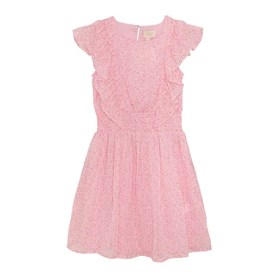 Robe Lurex Fleurs 7-14ans