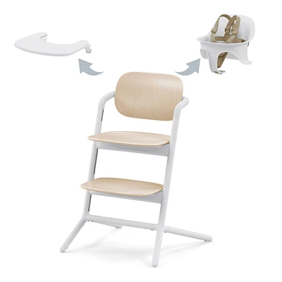 Chaise Haute 3-en-1 Lemo - Sable Blanc