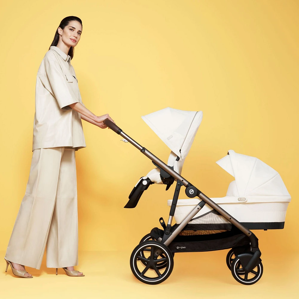 Gazelle S Stroller - Taupe Frame with Seashell Beige Seat