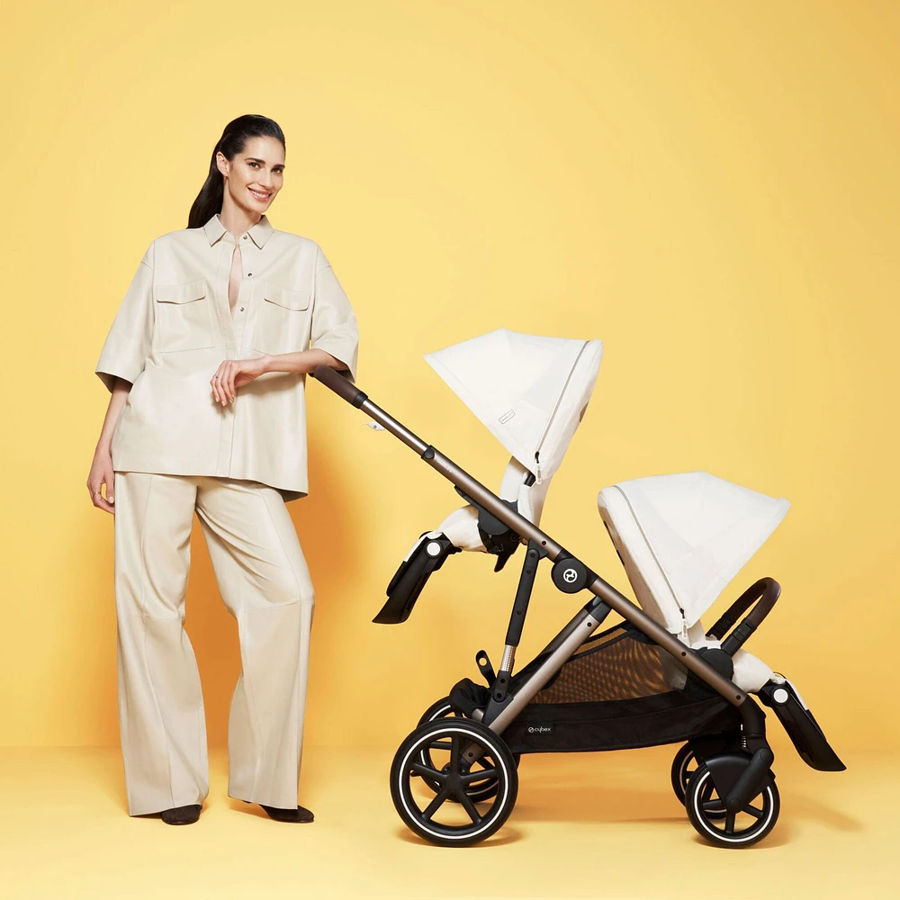 Gazelle S Stroller - Taupe Frame with Seashell Beige Seat