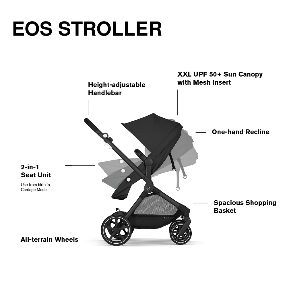 Poussette Eos - Noir Moon
