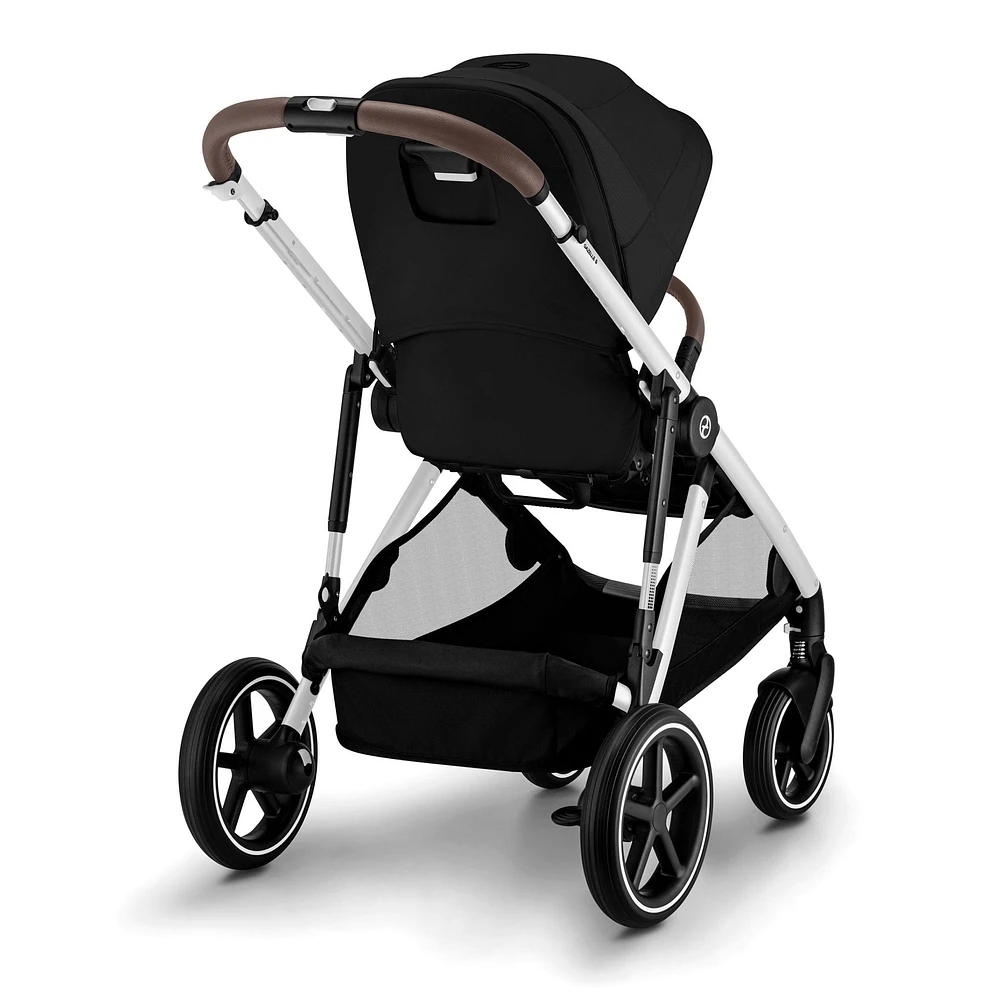 Gazelle S Stroller - Silver Frame with Moon Black Seat