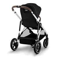 Gazelle S Stroller - Silver Frame with Moon Black Seat