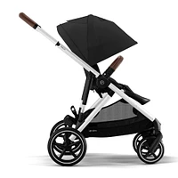 Gazelle S Stroller - Silver Frame with Moon Black Seat