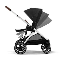 Gazelle S Stroller - Silver Frame with Moon Black Seat