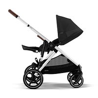 Gazelle S Stroller - Silver Frame with Moon Black Seat
