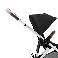 Gazelle S Stroller - Silver Frame with Moon Black Seat