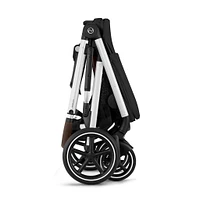 Gazelle S Stroller - Silver Frame with Moon Black Seat