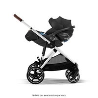 Gazelle S Stroller - Silver Frame with Moon Black Seat
