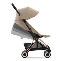 Coya Stroller - Rose Gold Frame with Sepia Beige Seat