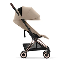 Coya Stroller - Rose Gold Frame with Sepia Beige Seat
