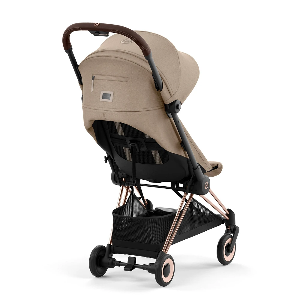 Coya Stroller - Rose Gold Frame with Sepia Beige Seat