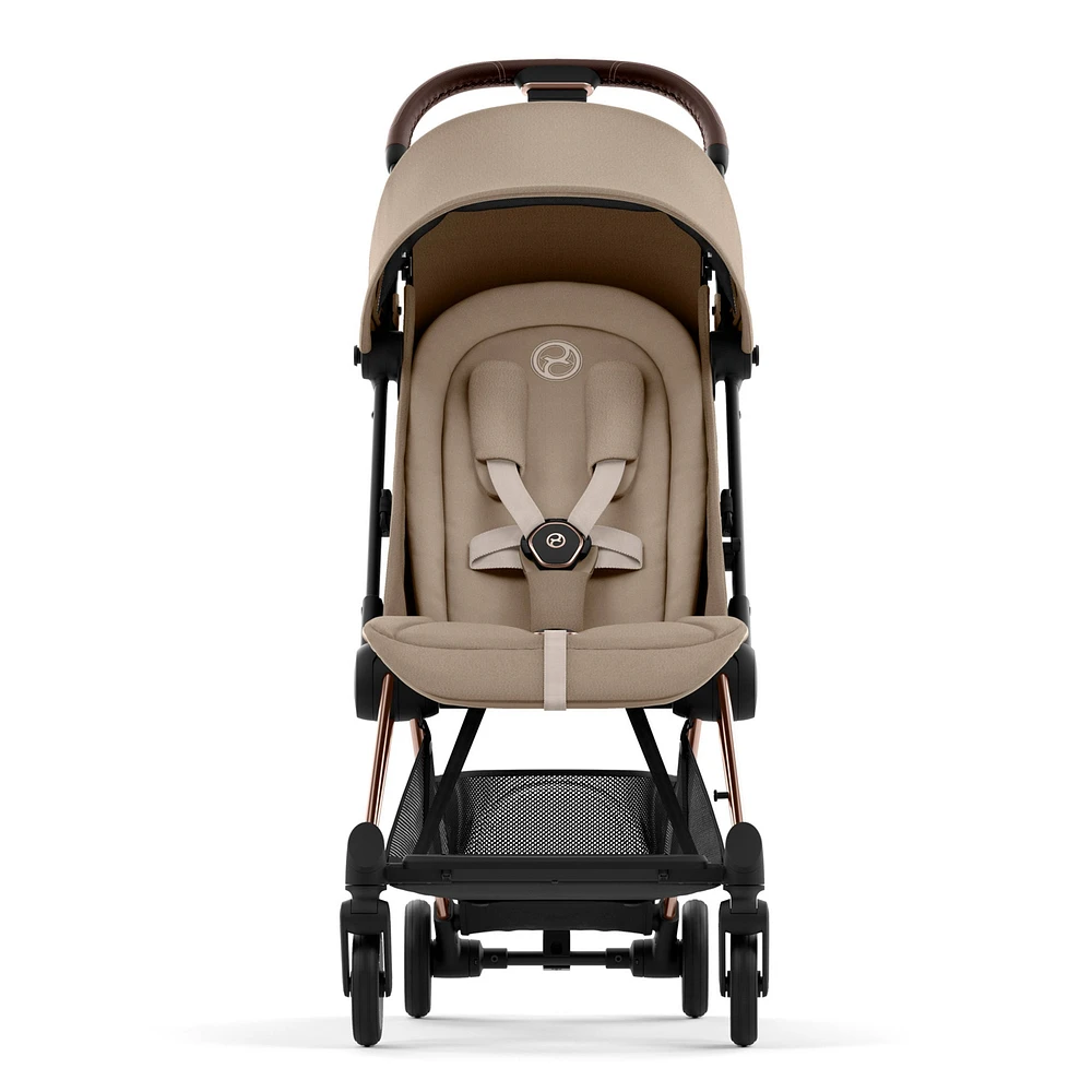 Coya Stroller - Rose Gold Frame with Sepia Beige Seat