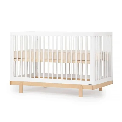 Bliss 4-In-1 Convertible Crib - White/Natural