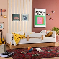 Fun Twin Bed - White/Natural (2 Boxes)