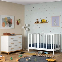 LaLa Little 3-Drawer Dresser - White/Natural