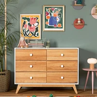 Merry 6-Drawer Dresser - White/Natural