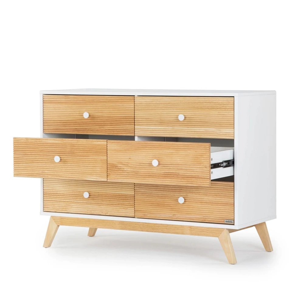 Merry 6-Drawer Dresser - White/Natural