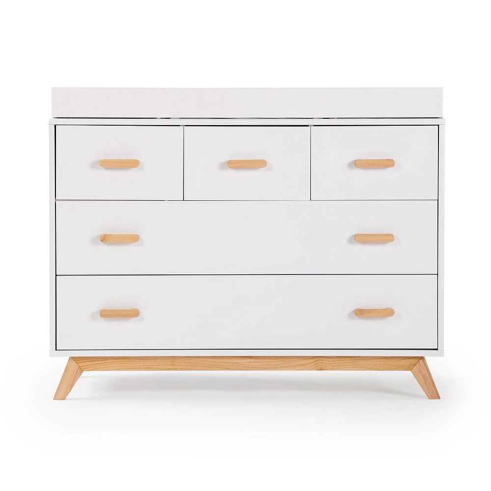 Soho 5-Drawer Dresser - White / Natural