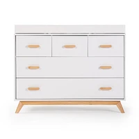 Soho 5-Drawer Dresser - White / Natural