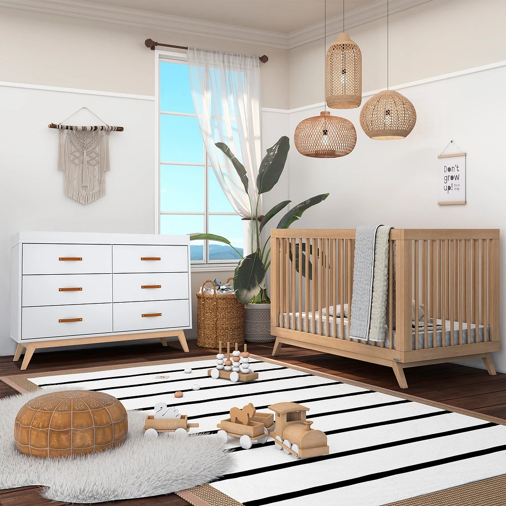 Soho 5-Drawer Dresser - White / Natural