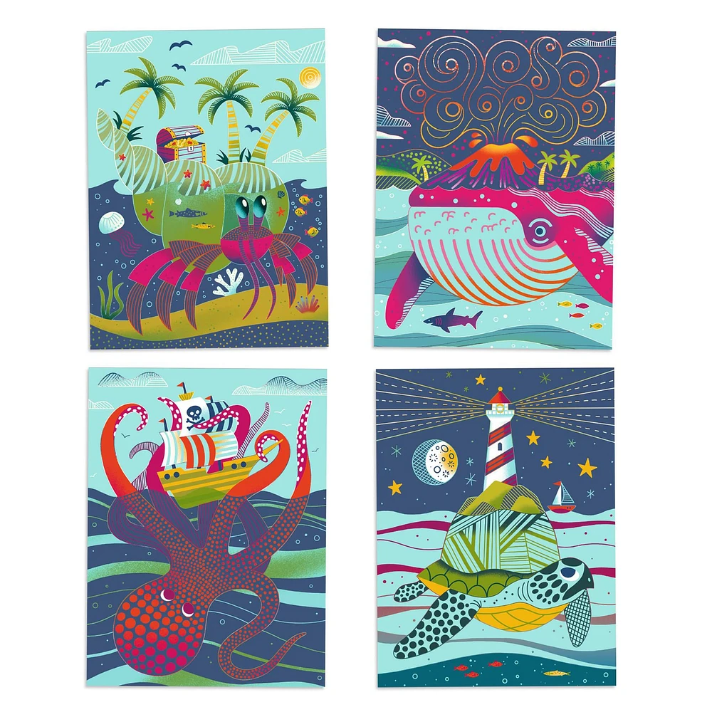 Cartes à gratter - Dessus-Dessous