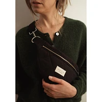 Quilted waist bag-Black/Black
