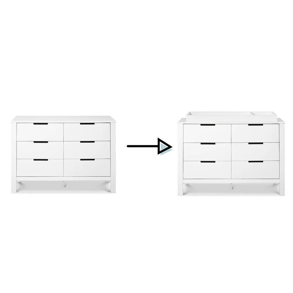 Commode 6 Tiroirs Colby - Blanc